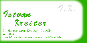 istvan kreiter business card
